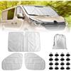 Opaltool Oscurante Termico Interno per Opel Vivaro Renault Trafic 2001-2014, 3 Pezzi Parasole per Parabrezza Resistenti ai Raggi UV e Impermeabili per la Privacy e il Controllo della Temperatura