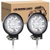 RIGIDON 2Pcs Faro da lavoro led, 10cm 4 Pollici 27W Rotondo Flood Luci di Lavoro a Led, Fari di profondità 12V 24V per Off Road Auto Trattore Camion SUV ATV 4x4, 6000K Bianca Faretti Fendinebbia