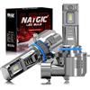NATGIC Lampadina LED HB4 Per Fari Auto, Senza Ventola Lampadina LED HB4 9006, 16000LM 80W Mini formato 1:1 Bianco Luci 300% Luminosità, Fari Per Fendinebbia/il faroanabbagliante, Confezione da 2