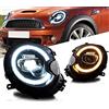 VLAND Motor VLAND Faro Full LED per Mini R55 R56 R57 R58 R59 2007-2013, con luci diurne dinamiche e indicatori di direzione sequenziali, 1 coppia