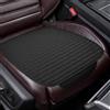 EZVEZS Coprisedile anteriore per auto, antiscivolo, morbido e traspirante, con tasca portaoggetti, in lino minimalista, universale, colore nero, 2 pezzi