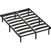 HOMCOM Struttura letto con spazio di stoccaggio, telaio in acciaio e doghe in pioppo, 40x190x32 cm, nero | Aosom Italy