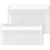 ÖKI Transparentkuvert C5/6, 50 buste con striscia adesiva, 110 x 220 mm, 100 g, bianco trasparente