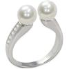 MAYUMI Anello in argento 925 con zirconi e perle perlagione