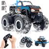 Gindoly Macchina Telecomandata, 2,4 GHz macchina telecomandata per bambini, 4WD 15+ km/h Monster truck radiocomandato,veicolo anfibio con telecomando-Lo squalo