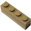 LEGO 20 BAUSTEINE Brick 1 x 4 tonalità scura