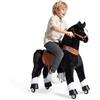 PonyCycle Modello U Pony Peluche Grande Cavallo che Cammina con Ruote per Bambini Cavalli Giocattolo Grandi (con Freno/con Suono/ 108cm Altezza/Taglia 5 per 7+ Anni) Cavallo Nero Ux526