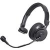 Audio-Technica BPHS2S Cuffie Broadcast Monoorecchio con Microfono Ipercardioide Dynamic Boom, Nero