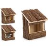 Flamingo Cassetta nido per uccelli in legno Cortesa Inclino - 14x13x20cm - resistente alle intemperie - legno di pino certificato FSC