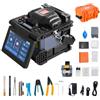 VEVOR Giuntatrice a Fusione di Fibra 6 Motori con Allineamento del Nucleo, Giunzione 6s e Riscaldamento 13s, Macchina Giuntatrice per Fibra con LCD Screen 12,7 cm, Batteria 7800 mAh per SM MM DS NZDS