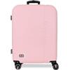 Pepe Jeans Aris Rosa Chiaro Valigia Media 48x68x27 cm Rigido ABS Lucchetto a Combinazione Integrato 72L 3.48kg 4 Doppie Ruote Bagaglio a Mano di Joumma Bags
