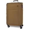 Movom Atlanta Large Champagne Valigia 47x77x28 cm Soft Chiusura TSA 86L 4.2 kg 4 Doppie Ruote