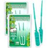 LAOYE 200x Scovolini Dentali menta Spazzolini Interdentali Stuzzicadenti plastica SOFT Toothpick Silicone Bastoncini Denti scovolino, rinfrescante sapore di menta, pulizia interdentale efficace