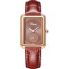 JewelryWe Orologio da Polso Analogico da Donna: Orologio Piccolo Cinturino in Pelle, Orologio Quadrato senza Numero Impermeabile Idee Regalo per lei