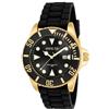 Invicta Pro Diver - Orologio da Uomo in Acciaio Inossidabile con Movimento al Quarzo - 44 mm, Nero/Oro