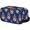 Ackutea Beauty case da viaggio per ragazzi e bambini, impermeabile, da appendere, per uomini, borsa da barba con grande capacità per bagno, sport, doccia, Pallone da calcio, Bagagli per bambini