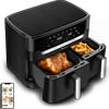 Moulinex Dual Easy Fry Xxl Friggitrice Ad Aria 11L 2 Cestelli Modalità Sync