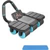 TAZZOR Rullo automatico per addominali rimbalzo e stabilità a 6 ruote addominali per allenamento Core Training 150 kg Heavy Duty Core Trainer - dati di allenamento tramite app sincronizzazione, con supporto