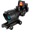 Mifhnby Cannocchiale da puntamento 4x32 con mirino a punto rosso mini, reticolo a croce rosso-verde, nero (Red Cross)