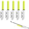 soonbuy 5pcs Campana di allarme di pesca, lampada a incandescenza a led, bastoncini luminosi impermeabili con fibbia, allarme morso di pesca notturna per canna da pesca in mare verde