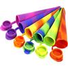 Fengguock Stampi per Ghiaccioli in Silicone, Stampo Gelato Stecco, Stampi Gelato Bambini, Ghiaccioli Stampo, Stampi per Ghiaccioli, Gelato Estivo Fai-da-te Senza BPA, Riutilizzabile, per Bambini e Adulti
