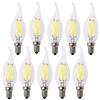 BANGSHUO 10PCS Lampadine a LED E14 4W, Stile Vintage, C35 400 Lumen Bianca Fredda 6000K,E14 Filamento C35 Lampadina candela Non Dimmerabile