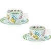THUN SpA SET TAZZINE CAFFE' FARFALLA 2 PEZZI