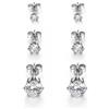 AB-GLOBAL Srl MYLOVLY GIOIELLI MUST HAVE ORECCHINO TRIS PUNTI LUCE ARGENTO