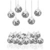 KONFEN 24 Pezzi Piccola Palla da Discoteca Appendibile, 2.3 cm Mini Disco Ball Argento Specchiato, Palline da Discoteca Silver Disco Ball Decorazioni Festa per Compleanno Capodanno Festa a Tema