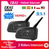 EJEAS V6 PRO + casco interfono moto auricolare Bluetooth 6 Riders 800m comunicatore impermeabile V5.1 lettore musicale interfono