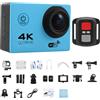 NONE Action Camera 4K 1080P/30FPS WiFi 2.0" 170D Subacquea Impermeabile per Casco, Videocamera Sportiva per Esterni, Mini Cam
