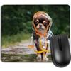 Yeuss Mouse Antiscivolo Rettangolare Animale Yeuss, Cane Chihuahua Divertente All'Aperto Che Indossa Impermeabile In Posa Nella Pozzanghera, Tappetino Per Mouse Da Gioco, 200mm X 240mm