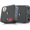 Huidun 2026 Mini PC Ryzen 5 H80, 16GB DDR4 RAM 512GB SSD, Win-11 Pro, Micro Desktop Computer con Radeon Graphics, 4K@60Hz Dual Display, WiFi/BT/USB 3.2, Ideale per Ufficio, Casa e Studio