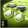 LucBuy Pellicola Protettiva Luminosa per Obiettivo Della Fotocamera Compatibile con iPhone 12/12 Mini, Copertina per Fotocamera in Vetro Temperato Bling, Anelli in Lega Autoallineanti