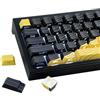 Hyekic Copritasti PBT, 131 tasti, copritasti topografici a doppio colpo, sublimazione del colore, incisi lateralmente, lucentezza attraverso set di keycap personalizzati per switch Cherry MX layout ASIN/ISO