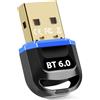 ARCELI Adattatore Bluetooth 6.0 per PC, adattatore USB Bluetooth per desktop, laptop, PC, auricolari, tastiera, mouse, Bluatooth stereo, con Windows 11/10/8.1