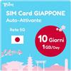 TSIM SIM Giappone per 10 Giorni | 1GB al Giorno di Dati 4G/5G/LTE | Tethering/HotSpot Incluso | Assistenza 24/6 | Solo Dati, Nessuna Voce