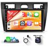 Rimoody 6G+128G 8 Core Android Autoradio per Ford Fiesta Mk5 Mk VI 2002-2008 9 Pollici Touchscreen Autoradio Senza Fili Carplay Android Auto Mirror Link Bluetooth FM/RDS/EQ/DSP WiFi GPS Telecamera Posteriore