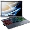 doqo Custodia Tastiera iPad Air 11 & iPad Pro 11 & Trackpad,Rotazione 360° | Digitazione tipo laptop, retroilluminata 7 colori, per iPad Air 11 M4/M3/M2, Air 5/4 & Pro 11 1ª-4ª Gen, Supporto Penna