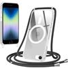 FMPCUON Magnetica Trasparente Cover per iPhone 7/8/SE2/SE3 con Cordino, Compatibile con Magsafe,Custodia con Laccio Tracolla Cellulare Girocollo Regolabile Collana