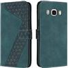 OKZone Cover per Samsung Galaxy J510/J5 2016, Custodia in Pelle Samsung J510/J5 2016, Cover a Libro Galaxy J510/J5 2016 Magnetica Portafoglio Folio PU Pelle Flip Caso con Wallet Case Cover (Verde)