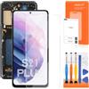 AGCUT Schermo per Samsung S21 Plus 4G / 5G LCD Display per Galaxy S21+ SM-G996B SM-G996U 6,7 LCD Screen con cornice Digitizer Assembly + Riparazione (Incell, Nessuna impronta digitale) (Nero)