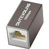Dutevolns Accoppiatore Ethernet 10Gbps, Connettore RJ45 adattatore di espansione con femmina a femmina, Estensore Ethernet per cavo Cat8 Cat7 Cat6 Cat5, Estendere lunga distanza 100m, Grigio