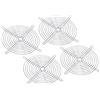 PATIKIL 180mm Ventola Dito Griglia, 4pz Metallo Griglia Protezione Protezione con Vite per Ventola Copertura Protettiva Fai-da-Te, Argento