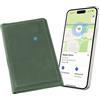 TECHMADE ETRES Portafoglio Magsafe Finder con Tracciamento GPS - Fino a 7 Carte + Tasca Banconote - Ricarica Wireless, Protezione RFID, Ultra Slim e Anello Magnetico Incluso - Solo per iPhone (VERDE)