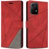 SONWO Cover per Honor 200 Lite 5G, Flip Custodia in PU Pelle, Cover a Libro Portafoglio con Slot per Schede e Supporto Stand per Honor 200 Lite 5G, Rosso