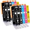Veson 10 Cartucce 550 551 XL Compatibili con Canon PGI-550 CLI-551, per Canon MX925 Cartucce Pixma IX6850 IX6800 IP7200 IP7250 IP8750 MG7150 MG7550 MG5450 MG5650 MX725 MX920