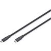Digitus Cavo di ricarica Digitus USB-C 4.0 (M-M) 1m silicone 8K 240W Nero [AK-300344-010-S]