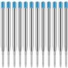 LABUYI 12 Pezzi Refill Penna A Sfera,Ricariche Sostituibili In Metallo,Ricariche Biro In Metallo Per Formato G2,Ricarica Universale G2,Per Lavoro Quotidiano,1mm (Blu)