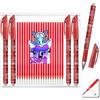 SEND UP Set 24pz: 4 Penne Gel Cancellabili ROSSE e 20 Ricariche XXL ROSSE compatibili con Legami, Punta 0,5mm, +20% Inchiostro, Termosensibile, per Scuola e Sartoria, Regalo, Busta Biodegradabile